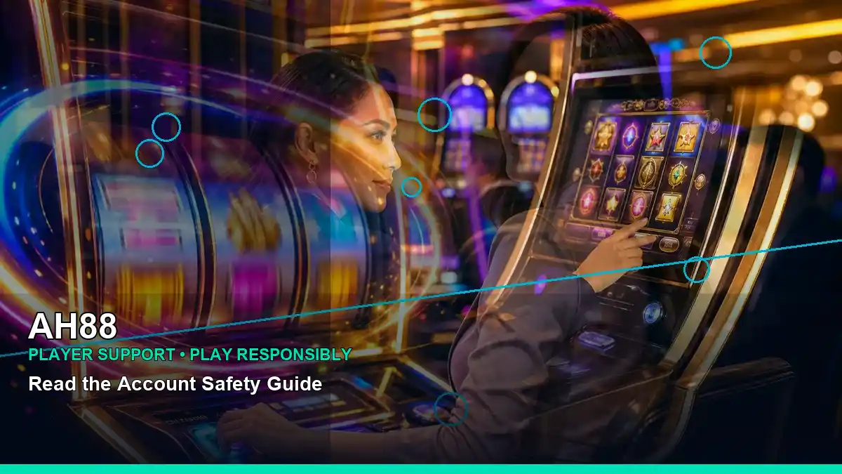AH88 current offers information for Philippine users shown in a left-diagonal mobile casino scene featuring first-deposit rewards