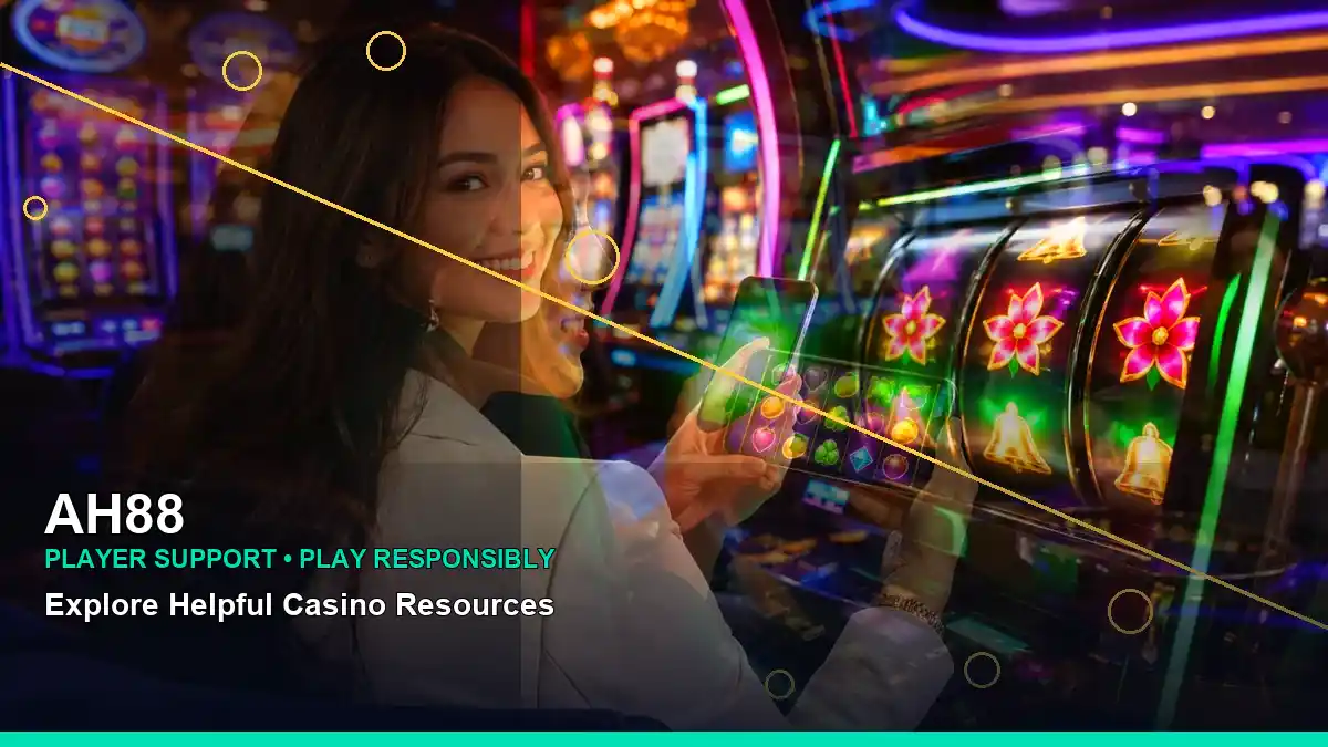 AH88 mobile-friendly casino scene featuring coins and cashback promotion visuals