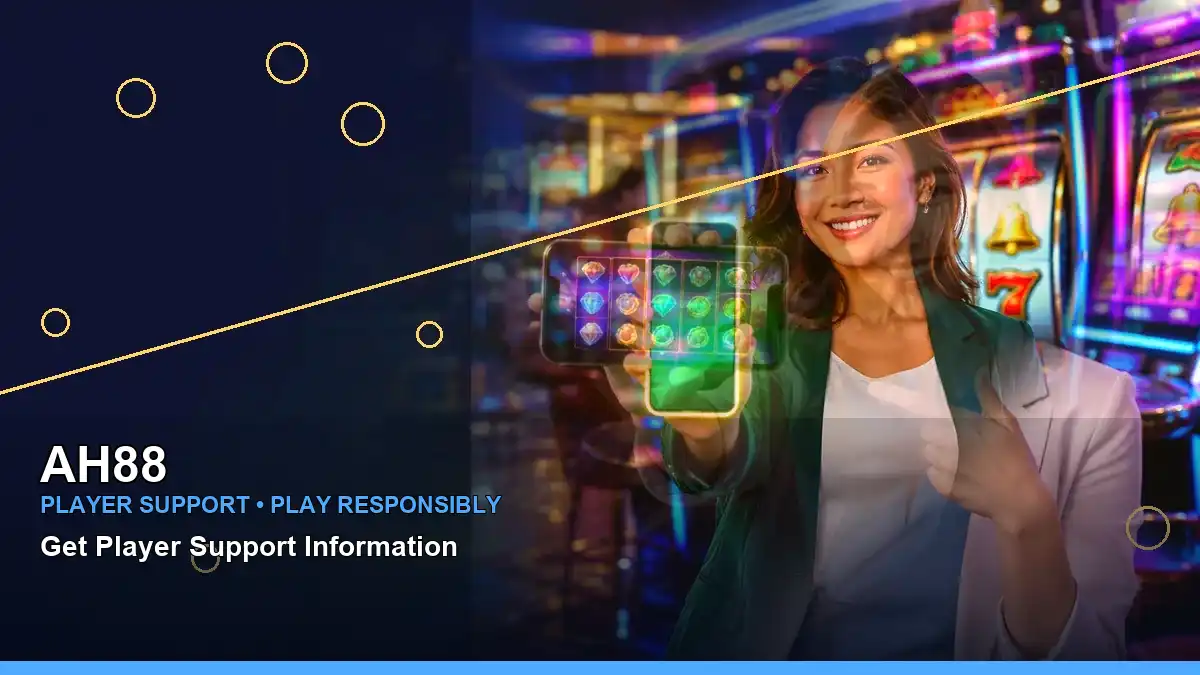AH88 VIP casino rewards displayed with an adult Filipina casino host in a right-side composition